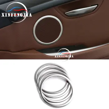

For BMW 5 Series GT F07 10-2017 4x Stainless Ring Door Speaker Frame Cover Trim