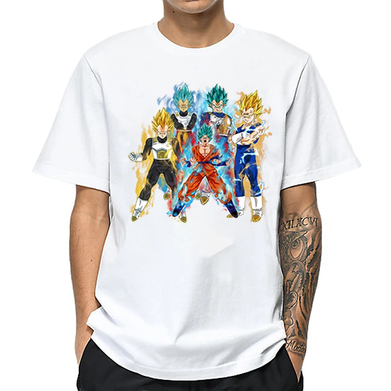 

Dragon Ball Print T-shirt For Men Boys Casual Streetwear Tees Harajuku Short Sleeve T Shirt Summer Fashion Cotton Tshirts