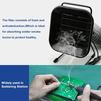

TAIKD 493D Adjustable Welding Solder Smoke Absorber Remover Fume Extractor Carbon Filter Quiet Fan for ESD Soldering Station
