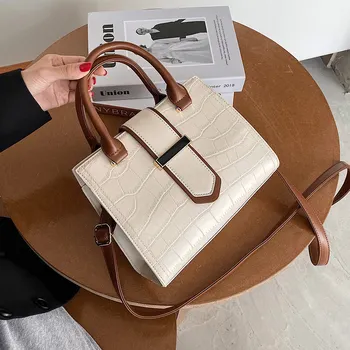 

New 2020 Crocodile Pattern Designer Handbag Tote For Women Office Lady Cross Body Vintage Shoulder Messenger Travel Bags Trend