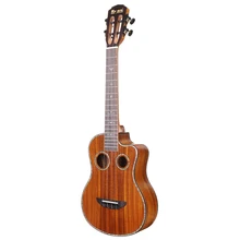 Ténor ukulélé Concert double ton trou 26 pouces ukulélé Koa bois Ukelele Instruments de musique avec sac