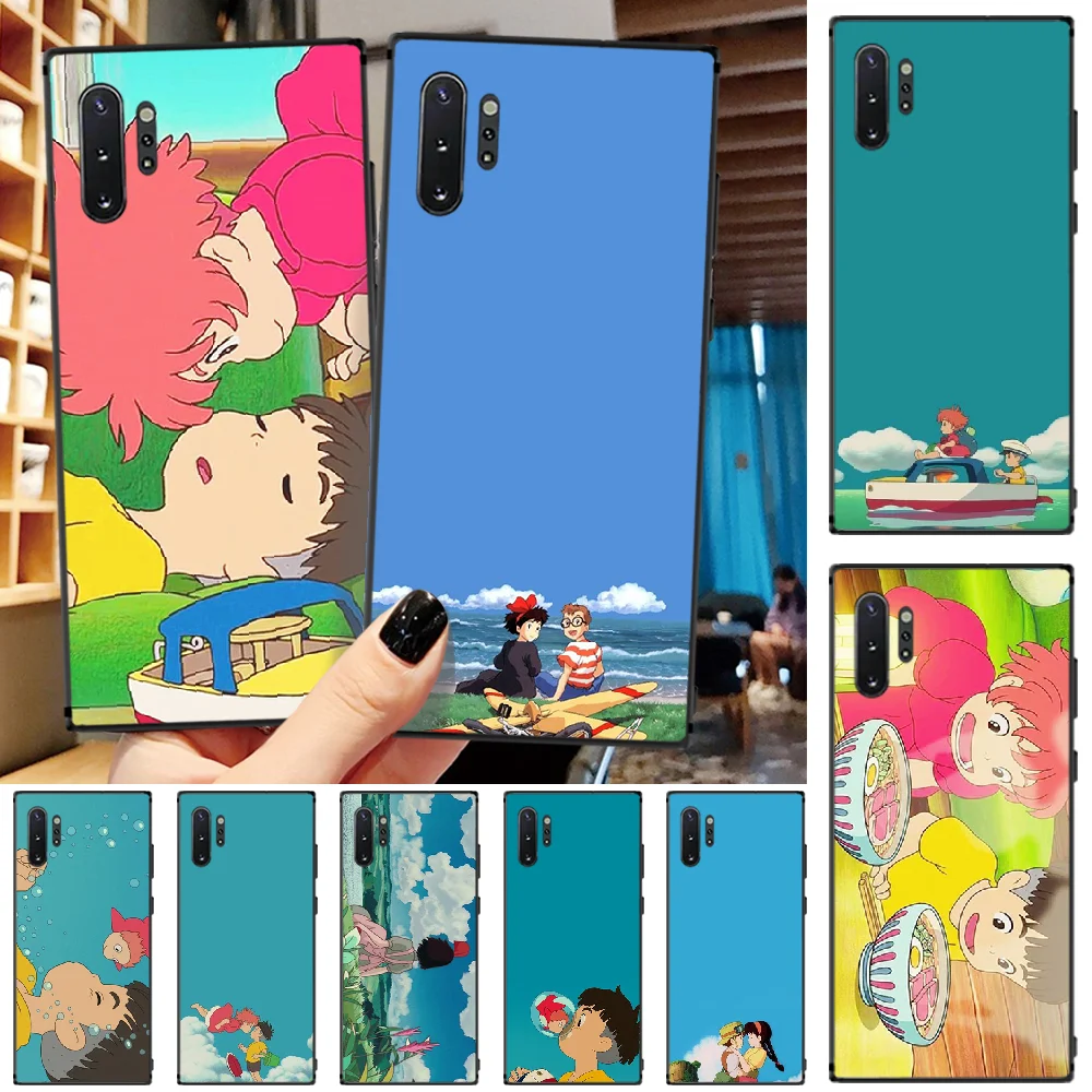 

OFFeier Ghibli wallpaper Cover Black Soft Shell Phone Case For Samsung Note4 5 7 8 9 10 Note10 Pro M10 20 30
