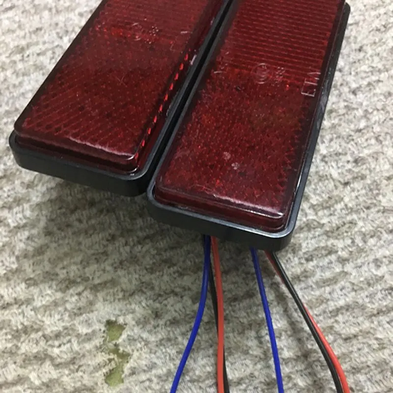 For Honda 1PC ABS Motorcycle Red Rear Tail Brake Stop Marker Light LED Reflector Auto Truck Trailer Off-road Lamp Mayitr