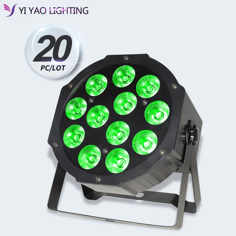 LED FlatPar 12x12 ватт Quad RGBW тонкий Par свет сцены для свадьбы DJ вечерние события шоу 20
