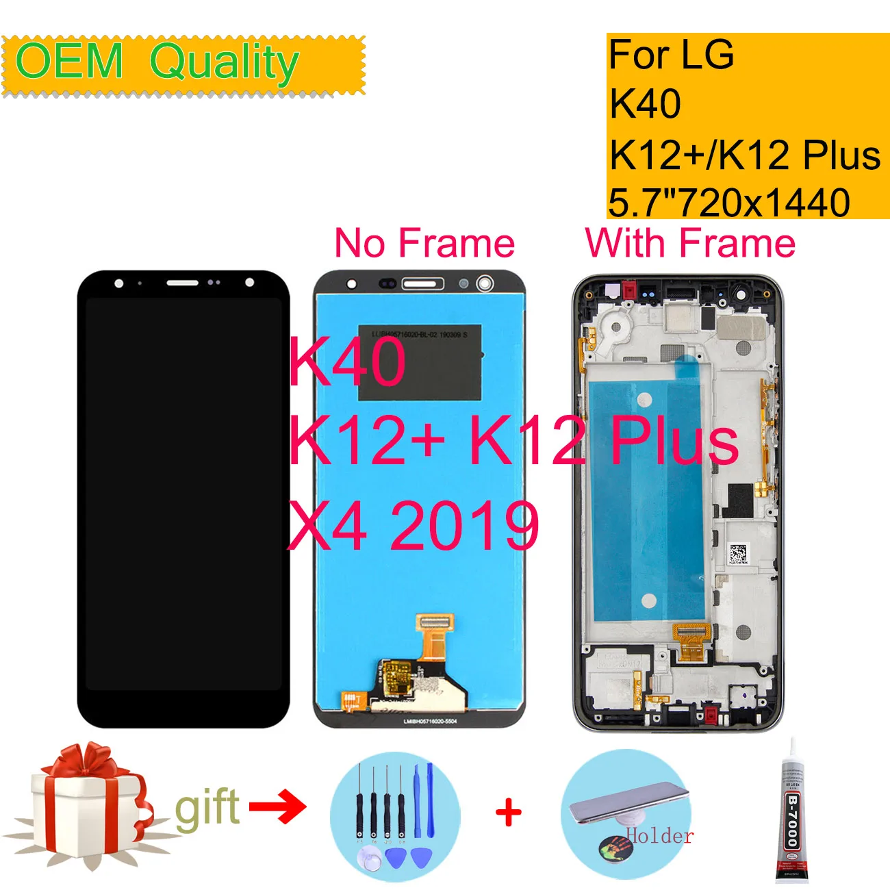 Сменный сенсорный ЖК экран для LG K40 5 7 дюйма LMX420|Экраны мобильных телефонов| |