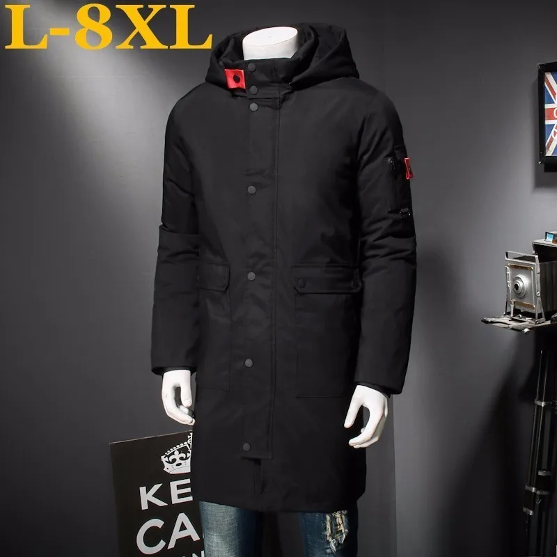 10XL 9XL 8XL размера плюс новое зимнее пальто высокого качества простое модное с