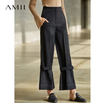

Amii Minimalist Spring Summer Fashion High Waist Solid Personality Wide Leg Pants 11870224