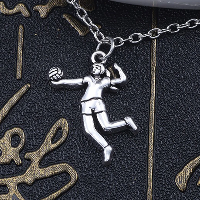 Ретро волейбольное ожерелье для спортсмена любителя спорта женские тела винтажные ожерелья с подвесками спортсмены дух Женские Ювелирные изделия Подарки