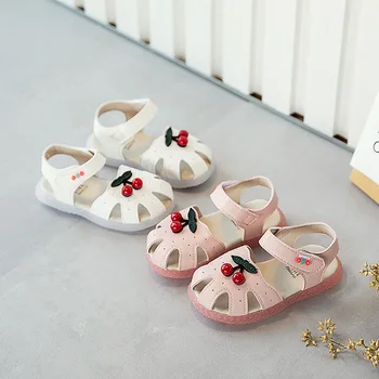 

2020 Summer Children girl casual sandals girls Cherry sandals 21-30 pink white TX09 tx04