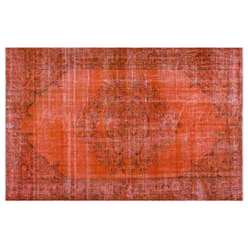 

Handmade Orange Vintage Overdyed Turkish Area Rug 180x275 Cm-5'11''X9'0''