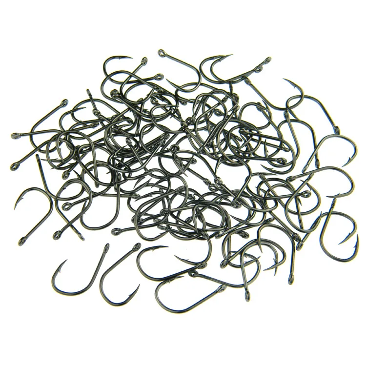 100PCS High Carbon Steel Fishhooks barbed Hook Soft Lure Fishing Bait Fish hooks High Efficiency Barbed Fishing Hooks