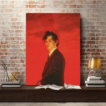 

Canvas Prints Harry Styles Painting Wall Art Singer Star Poster Modular Pictures Popular Character Modern Home Decor Living Room
