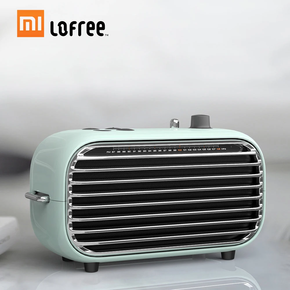Xiaomi Lofree Bluetooth динамик ретро портативный беспроводной fm радио Soundbox бас s аудио