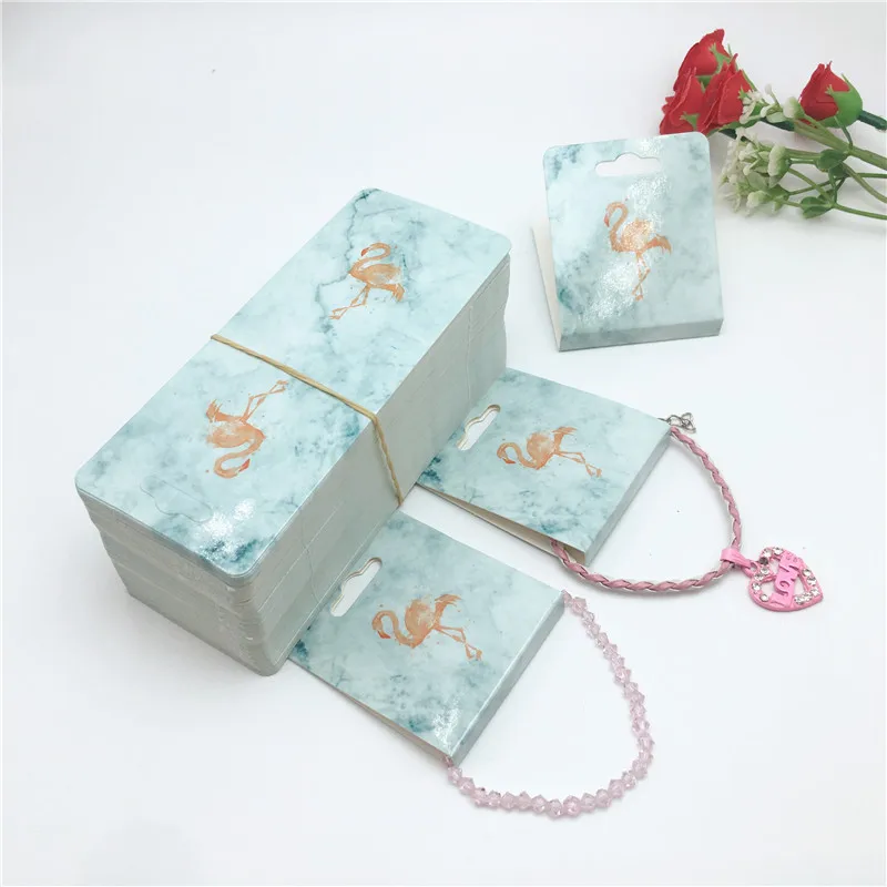 

NEW Design 200pcs Necklace Card Kraft paper 12x5cm DIY Bracelet Display Card Hair Clip Card custom Logo Accept Logo