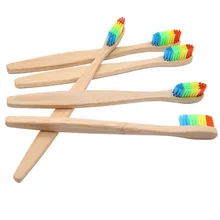 10 шт./партия, новая бамбуковая зубная щетка, Экологичная деревянная зубная щетка, мягкая щетина, Угольная щетка, зубная щетка для ухода для взрослых