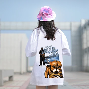 

Summer new cotton compassionate European and American street tide brand hip-hop loose five-point sleeve printing short sleeve