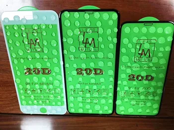 

100pcs for iPhone 11 Pro MAX XS Max XR SE 2020 20D full cover tempered glass for iPhone 6 7 8 6S Plus large arc screen protector