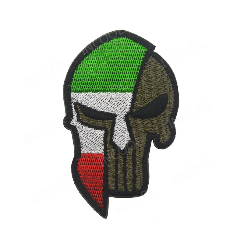 1 Embroidery 9X5.5CM Вышитые нашивки с итальянским флагом, армейский военный тактический боевой дух, нашивки с эмблемой, аппликации с итальянским флагом, ПВХ резиновые значки с вышивкой - Цвет: 1 Embroidery 9X5.5CM
