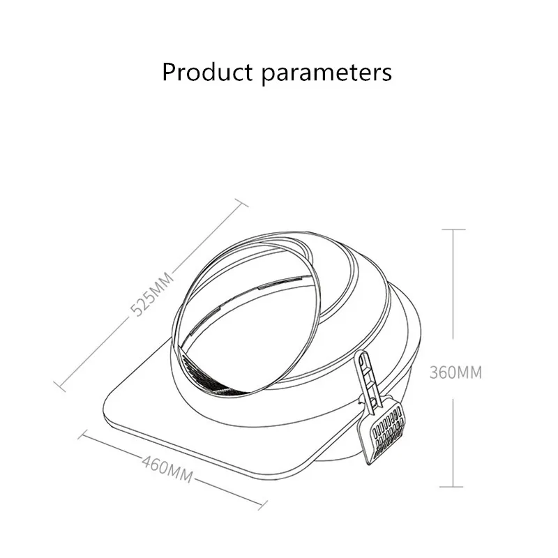 Portable Cat Litter Box Pet Cat Toilet Semi-enclosed High Fence Detachable Deodorisation Pet Bowl Sand Pet Product Portable Cat Litter Box Pet Cat Toilet Semi-enclosed High Fence Detachable Deodorisation Pet Bowl Sand Pet Product