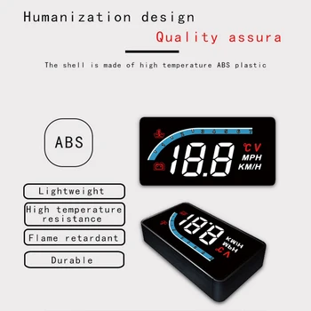 

Security Easy Install GPS Speedometer Car Accessories Digital Windshield Projector Water Temperature Universal Head Up Display