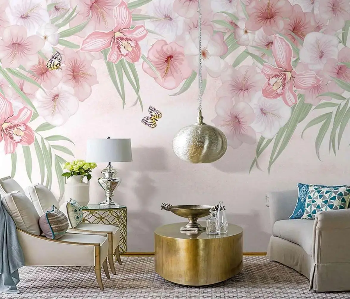 

beibehang Custom Romantic flower garden Wall Mural Modern wallpaper Photo Wallpapers for Living Room home Bedroom Decor Fresco