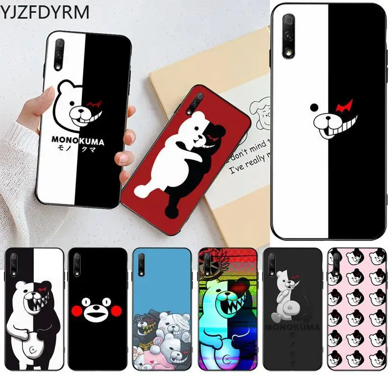 

YJZFDYRM Cute Kumamon Danganronpa Monokuma Phone Case For Huawei Nova 6se 7 7pro 7se honor 7A 8A 7C Prime2019