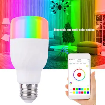 

E27 Smart LED Bulb Lamp Voice APP Remote Control Dimmable Home Color Light