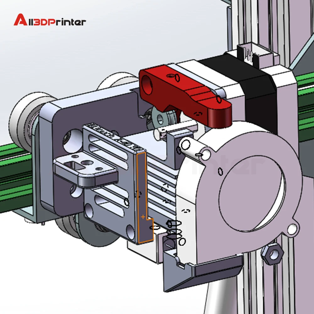 Direct Drive Hotend Kit com Polia Extrusora de Ventilador Turbo Atualização Mk8 12v 24v Ender3 Ender5 Cr10s Pro Anet a8 - Imagem 3