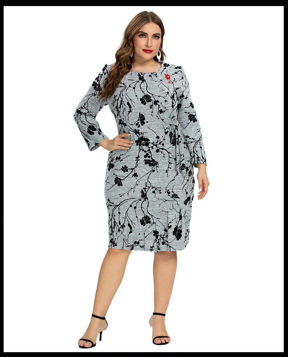 Clothes for Curvy Women, Plus Size Dresses with Sleeves, Plus Size Office Wear, Plus Size Floral Dresses, Size 20/22 Women, Dress for Fat Women