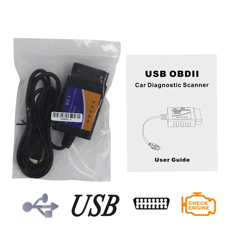 ELM 327 1,5 Мини OBD2 USB V1.5 сканер elm327 pic18f25k80 для мульти-брендов CAN-BUS USB считыватель кодов диагностический кабель аксессуары