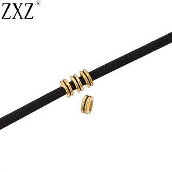 

ZXZ 100pcs Antique Gold Alloy Round Spacer Loose Beads for Bracelet Jewelry Making Findings DIY Handmade Accessories 3mm Hole