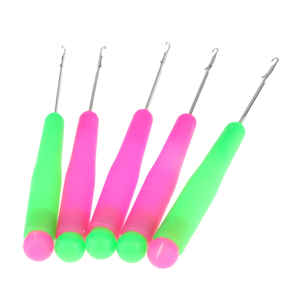 5Pcs Crochet Latch Hook Weaving Needle for Wig Micro Braids Hair Extension 5Pcs Crochet Latch Hook Weaving Needle for Wig Micro Braids Hair Extension