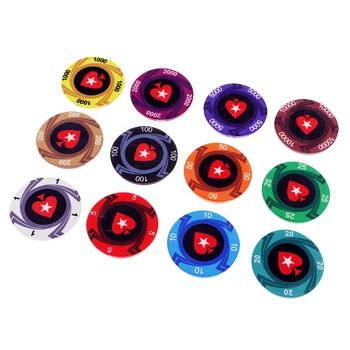 

11pcs Poker Chips Toys Gambling Non-Currency Poker Casino Chips Game Party Parts Multi-color Chips