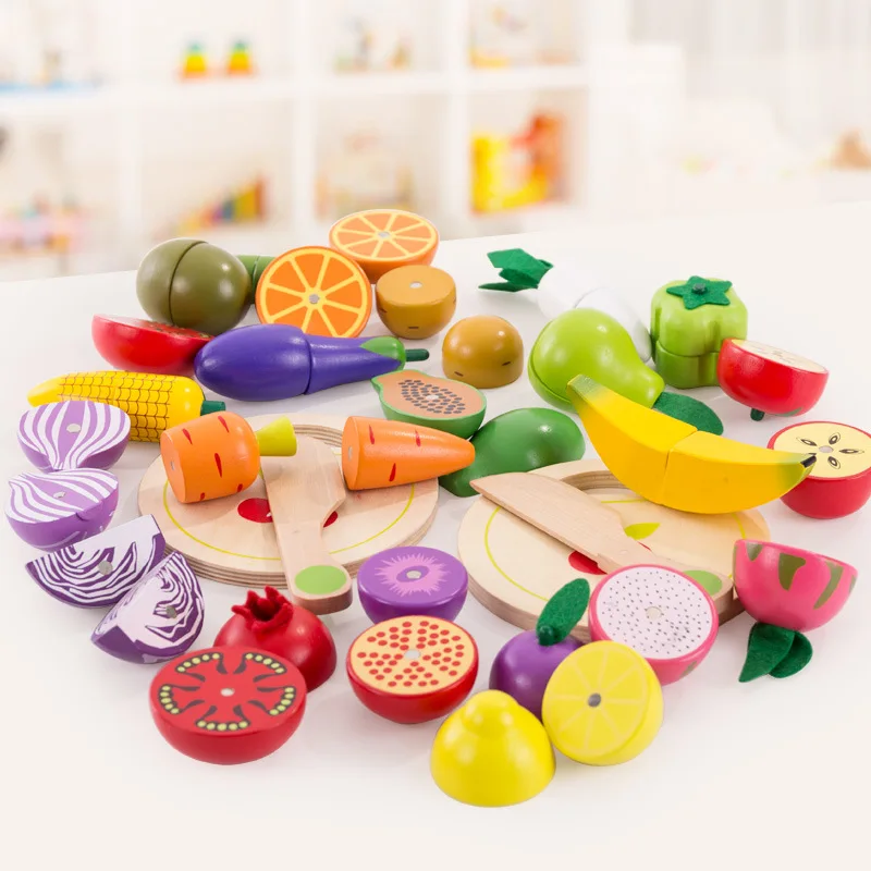 

Children Cut GIRL'S Baby Toy Men's Fruit & Vegetable Log Passing Non-Slicer Set Birthday Gift
