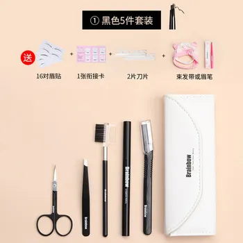 

Men Eyebrow Knife Set Eyebrow Clip Hair Revomal Eyebrow Trimmed Suit Makeup Beauty Tools Cosmetic bag Gift for Men