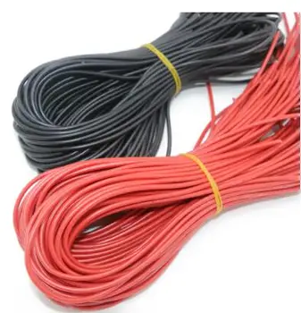 

10meter/lot Special soft high temperature silicone wire 10 12 14 16 18 20 22 24 26 AWG (5m red and 5m black) color