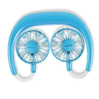 

3-leaf sports wear hanging neck fan first generation Plastic Ordinary round 360 Degree Rotation Refrigeration