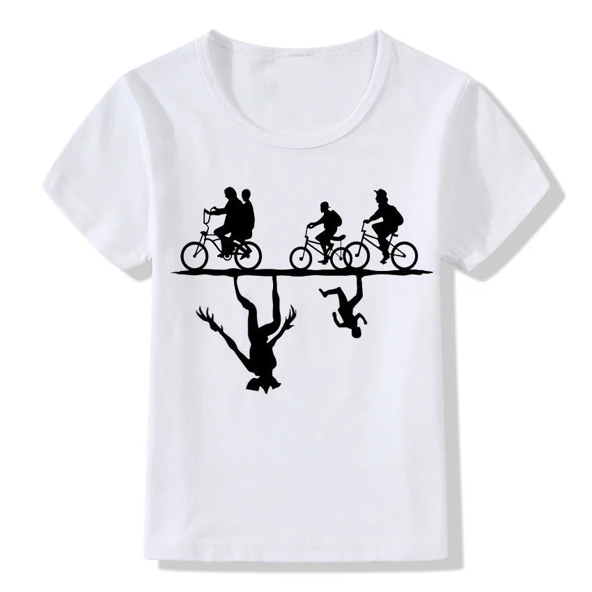 Футболка для мальчиков и девочек Harajuku, футболка с принтом «странные вещи», детские летние топы, футболки, повседневная Уличная одежда