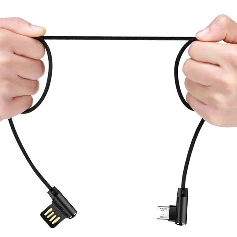 OXEN 1 м 2.4A Micro USB кабель для Xiaomi/huawei/samsung Android телефон Быстрая зарядка шнур данных 90 градусов локоть Плетеный USB кабель