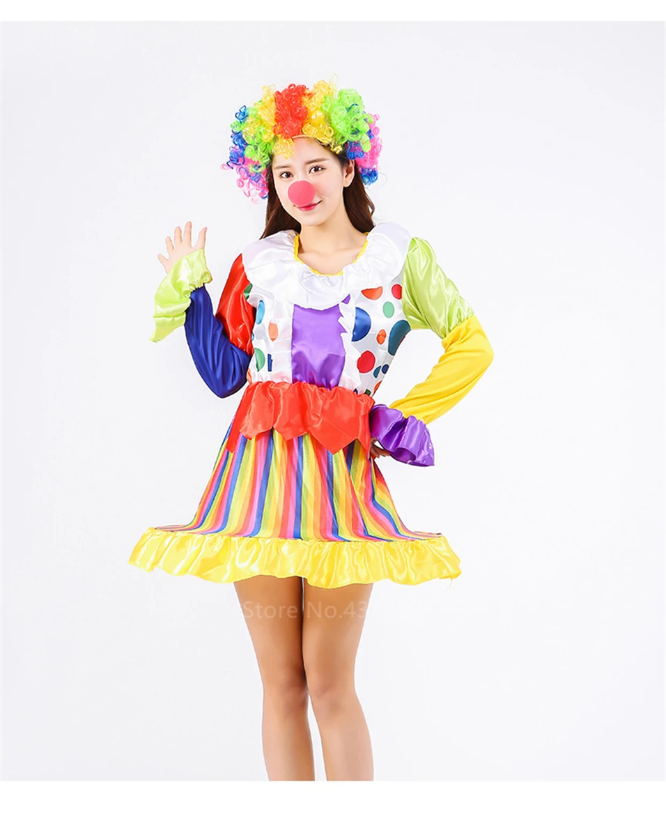 Костюмы на Хэллоуин для взрослых клоунов цирк Disfrases карнавал вечерние Косплей Забавный пугающий сценический костюм