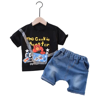 

Korean Cartoon Fashion Thanks For Dream Summer T Shirt+Pant Children Clothing Outfit For Toddler Baby Boys Girl Clothes Set