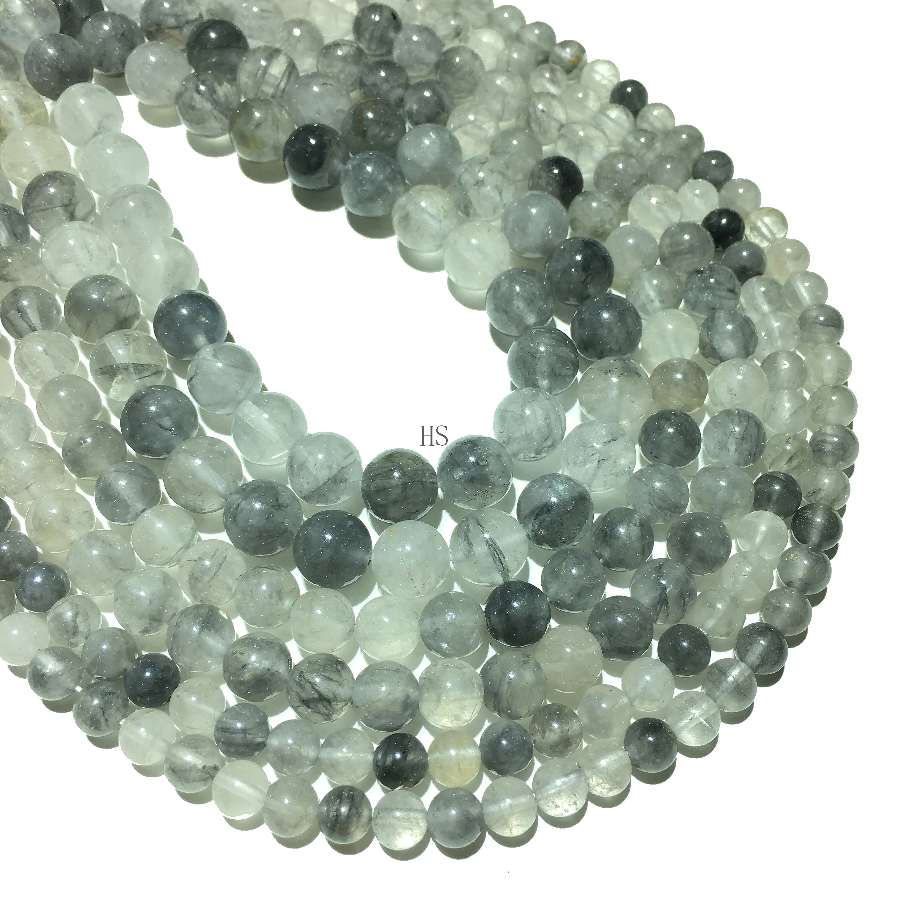 

Natural Coudy Quartz Beads Round Loose Beads Healing Energy Gemstone For Jewelry Making Diy Bracelet Necklace 4/6/ 8/10/12mm 15"