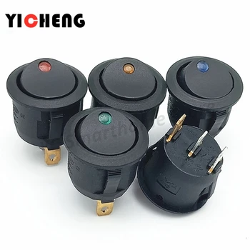 

2Pcs Round Copper Cat's Eye Automobile Modified Switch 20mm Power Switch Rocker switch 12V/24V/220v