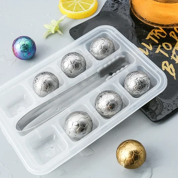 

304 Stainless Steel Whisky Ice Cubes Set Reusable Food Grade ice hockey red wine Cocktail beer Whisky Cooler Party Bar Tool