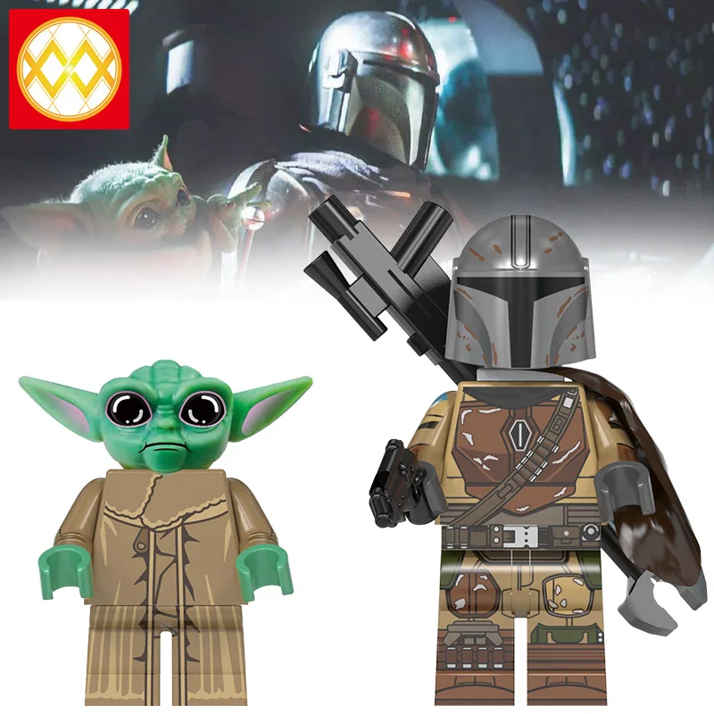 

WM899 Free Shipping Mandalorian Baby Yoda The Rise of Skywalker Rey Kylo Knight Of Ren Sith Jet Trooper Building Blocks Kids Toy