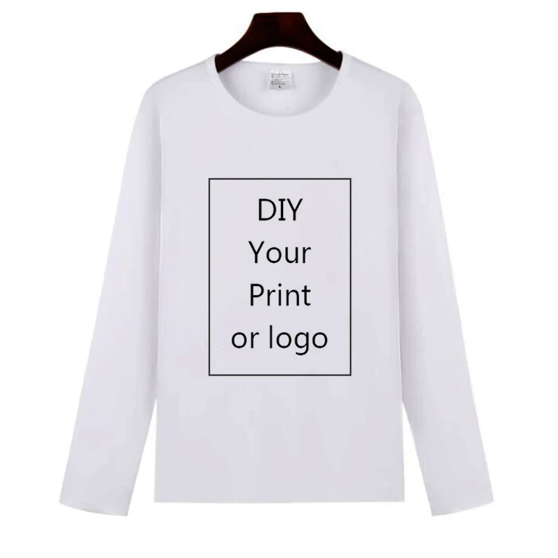 

Customized Print Long Sleeve T Shirt Men/Women/Child T Shirt Parent-child Spring Autumn Casual Tees DIY Your Design or Logo