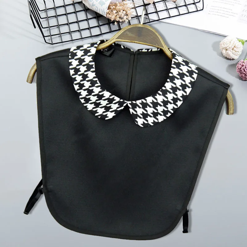 

Fashion White Fake Collar Women Round Peter Pan Collar Detachable Denim False Collars Woman Lapel Half Shirt Clothes Accessories