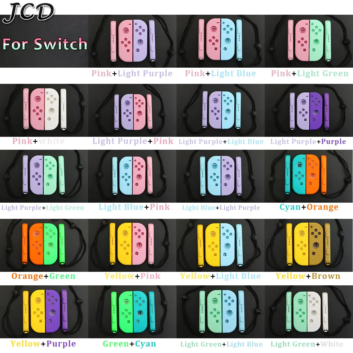 Сменный корпус JCD чехол для Nintendo Switch NS NX Joycon Console Joy-Con ремешок на запястье |
