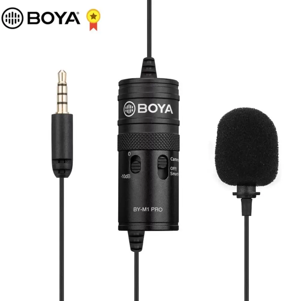 BOYA BY-M1 Pro всенаправленный петличный микрофон Микрофон с одной головкой на клипсе конденсаторный микрофон для смартфона DSLR видеокамеры Аудио