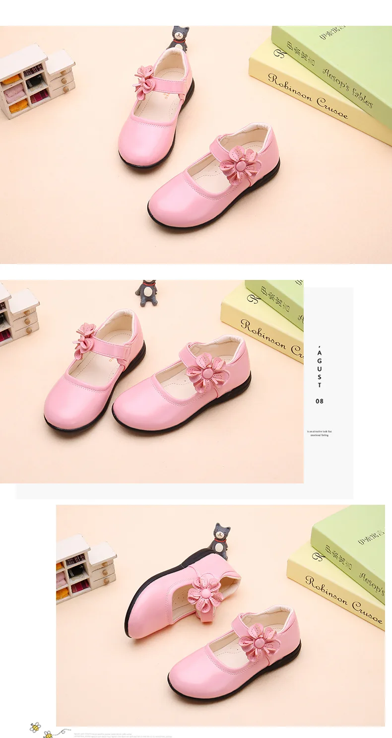 best children's shoes Girls Leather Shoes for Children Wedding Dress Princess School Shoes Kids Summer Bow-knot Black Student Sandals Korean Fashion girl princess shoes